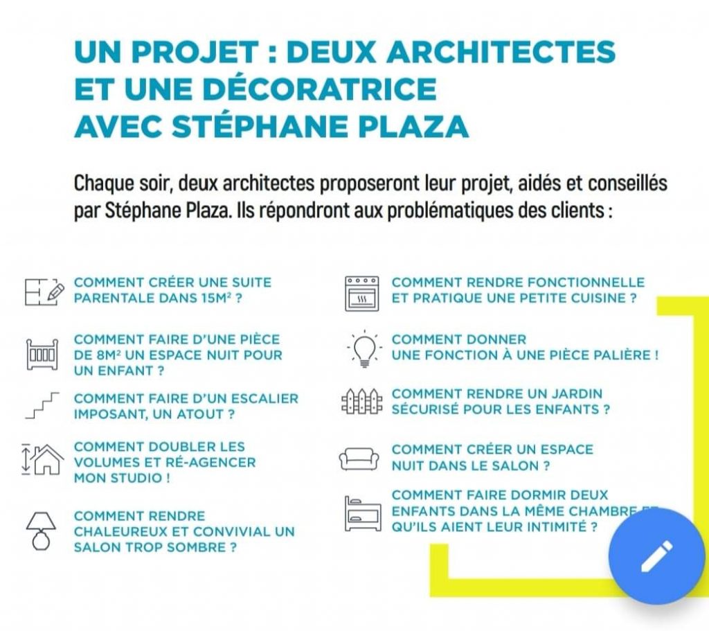 Proposer, solutions, solution, Frédéric TABARY, TABARY, designer, designer produits, vivre chez soi, vivre mieux chez soi, soi, chez soi, émission, Stéphane plaza, PLAZA, budget, petit budget, pièce, espace, lumière, univers, ambiance, décoration, agence, agence de design, agence d'architecture, agence unique, professionnels, inventifs, ingénieux, solutions, problématique, problème, rencontrez, rencontre, insolubles, agencement, agencer, agence desseins de fred, desseins de fred, fred, Sophie Ferjani, Emmanuelle Rivassoux, Caroline Keslassy, M6 ,