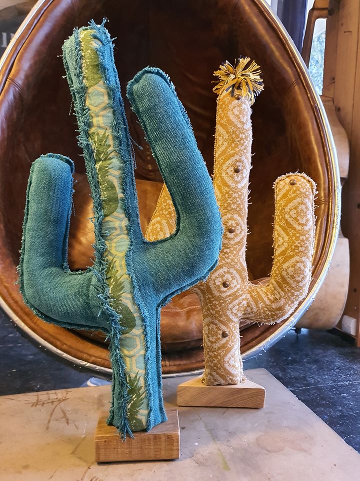 cactus du lac, cactus en tissus fait main pour décorer vos intérieurs